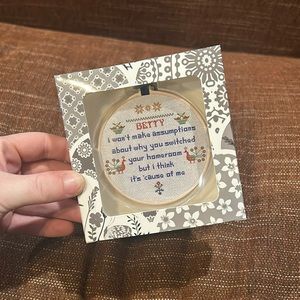 Taylor Swift folklore Betty Cross Stitch Ornament UNOPENED UNUSED FREE SHIPPING